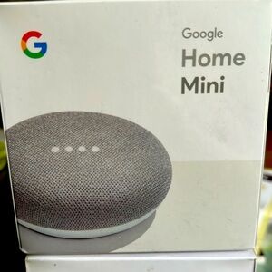 Google Home Mini Smart Speaker w/ Google Asst -Chalk (GA00216-US). Unopened.